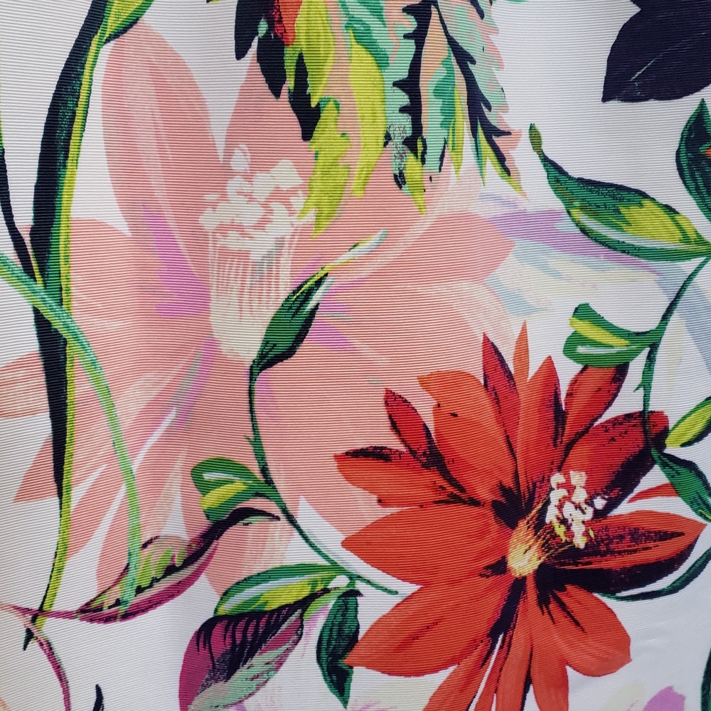 ELIZA J Floral Maxi Skirt in White with Red & Pink Blooms SIZE 0 - Picture 7 of 16